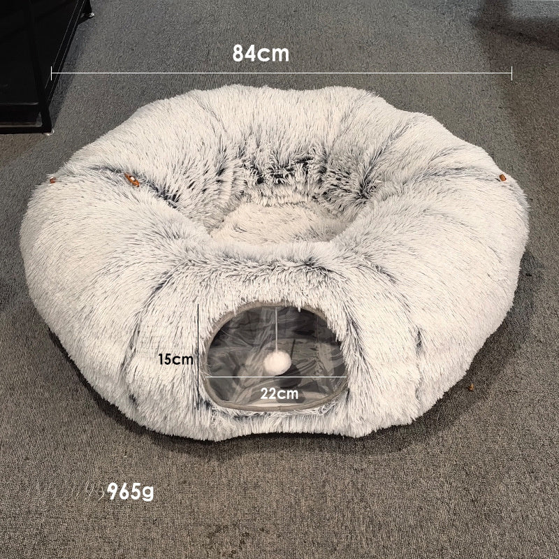 CozyPaws Cat Tunnel Bed