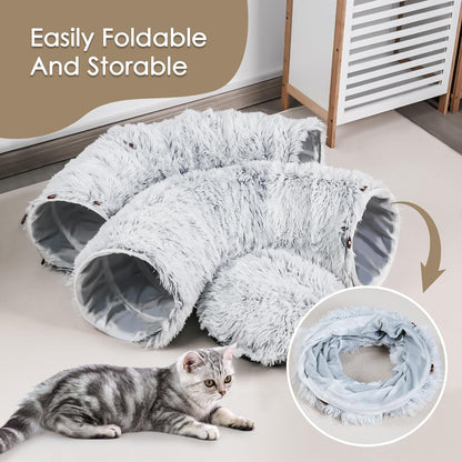 CozyPaws Cat Tunnel Bed